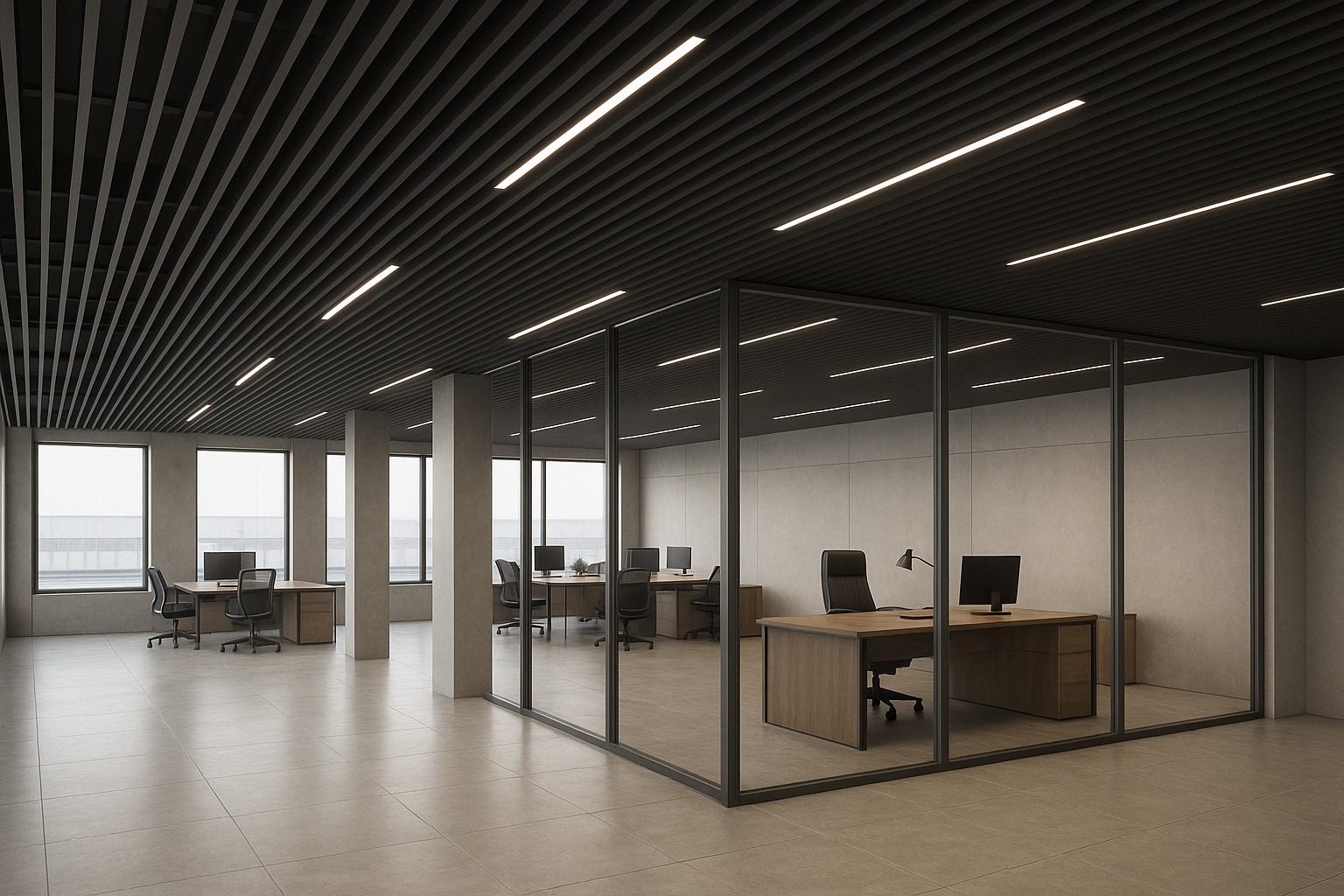 Fabrika İdari Binalarında Baffle Tavan Kalitesi